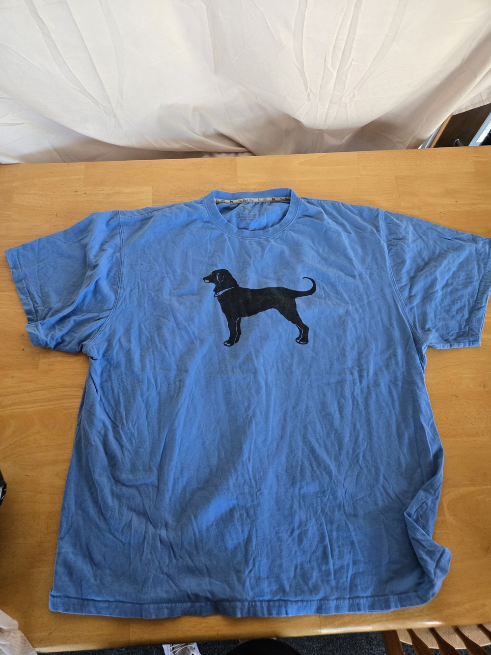The Black Dog Blue T-Shirt with Black Dog Silhouette
